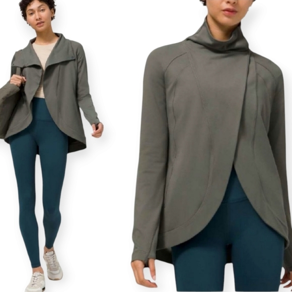 lululemon athletica Sweaters - Lululemon Rulu Rally Wrap in Grey Sage 2